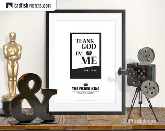 The Fisher King Print, Alternative Movie Poster, Minimal Wall Art, Fisher King Quote, King Crown, Radio Broadcaster, On Air, Movie Fans Gift