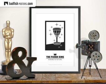 The Fisher King Print, Alternative Movie Poster, Minimal Wall Art, Holy Grail, Cup, Goblet, Radio Broadcaster, Persona, Cup, Movie Fans Gift