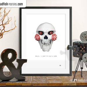 Skull Print, Alternative Movie Poster, Skull Art Illustration, Fine Quality Print, Cult Movie, Digital Wall Art, Movie Lovers Gift