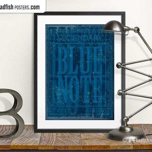 Legendary Blue Note Print, Finest Jazz, NYC Jazz Club, Blues, Jazz, Music, Typography Poster, Modern Graphic Style, Digital Wall Art, Gift
