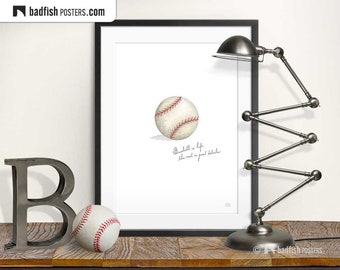 Baseball Print, Field of Dreams, Alternative Movie Poster, Hand Drawn Hard Ball, Beige, Baseball Lovers Gift, Cinephilia, Digital Wall Art