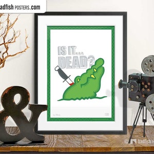 Crocodile Dundee Print, Alternative Movie Poster, Minimal Design, High Quality Prints, Cine, Crocodile, Knife, Australia, Movie Fans Gift