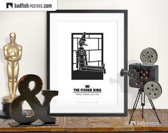 The Fisher King Print, Alternative Movie Poster, Minimal B&W WallArt, Pinocchio Puppet, Persona, The Real Grail, Red Knight, Movie Fans Gift