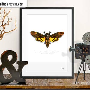 Acherontia Atropos Print, Silence Of The Lambs, Alternative Movie Poster, Death’s-Head Hawkmoth, Illustration, Fine Print, Digital Wall Art