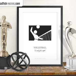 Volleyball Print, Beach Volleyball, Volley Net, Team Sport, Hobby, Black & White, Wall Art Decor, Quality Print, Gift for Volley Enthusiasts