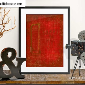 Saw Print, Alternative Movie Poster, Bow Saw, Handsaw, Blood Smeared Saw, Blood Red, Cinephilia, High Quality Art Print, Movie Lovers Gift