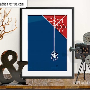 Spiderman Print, Alternative Movie Poster, Super Hero, Super Villain, Spider Web, Digital Wall Art, Fine Quality Print, Movie Lovers Gift