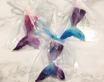 Set of FIVE Mermaid Soaps | Mermaid Tail Birthday Party Favors | Mermaid Birthday Gifts | Mermaid Party Favors | Bridal Shower Favors