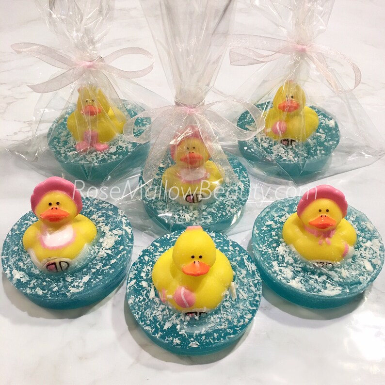 Baby Girl Rubber Duck Soap Rubber Ducky Baby Shower Favors Etsy