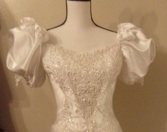 White wedding vintage dress