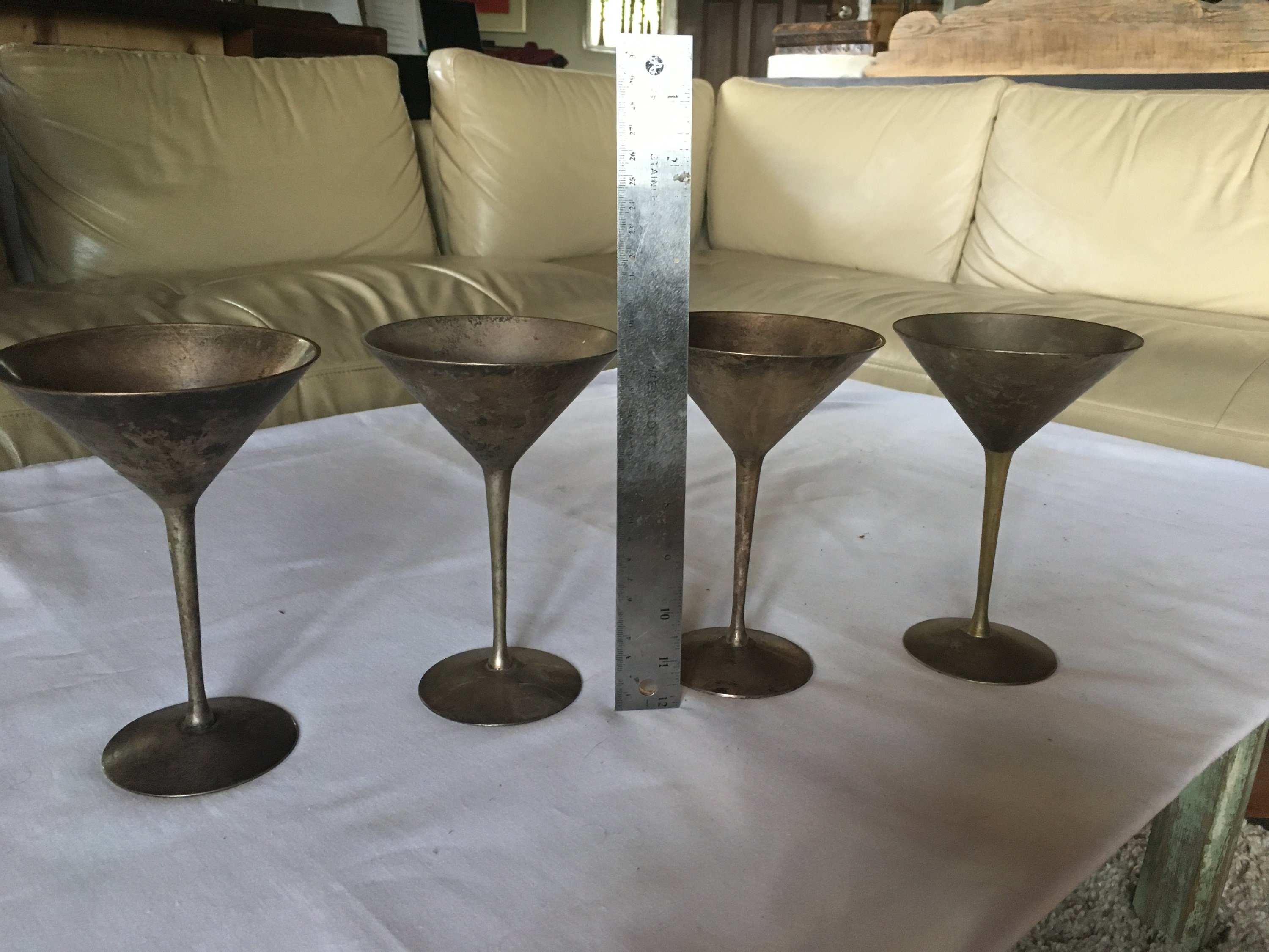 Silver Plated Martini Glasses India Etsy