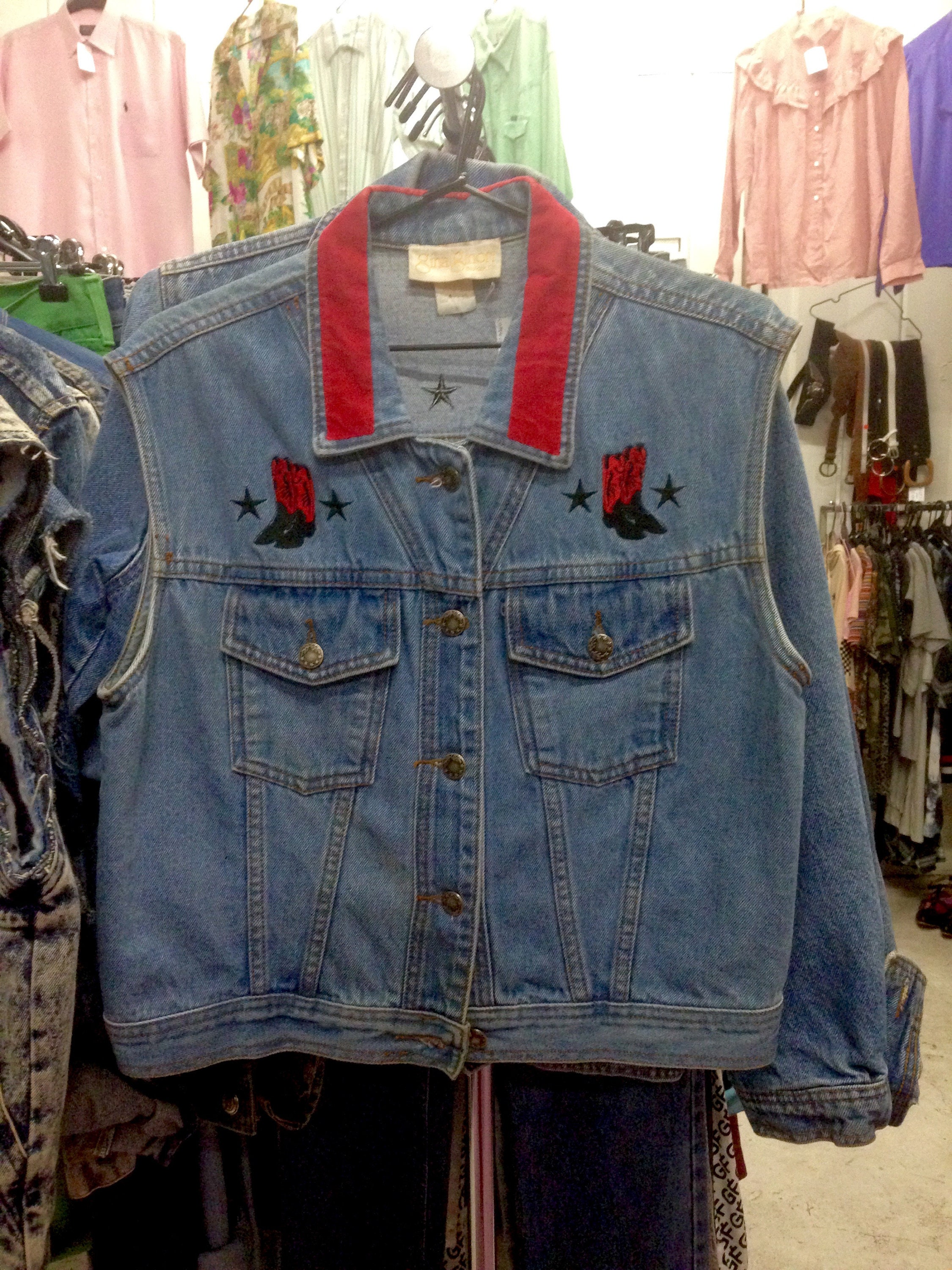 American Vintage Cowgirl bottes gilet en Denim American Vintage Vintage American Cowgirl bottes gilet en Denim 6a1b83