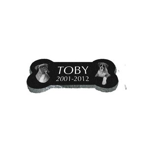 Pet memorial granite bone