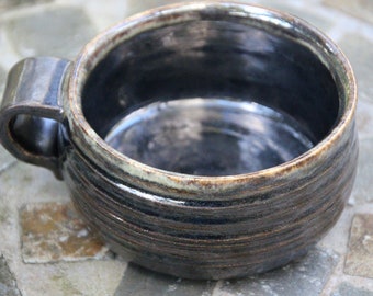 Metallic Stoneware 8-oz Mini-Mug