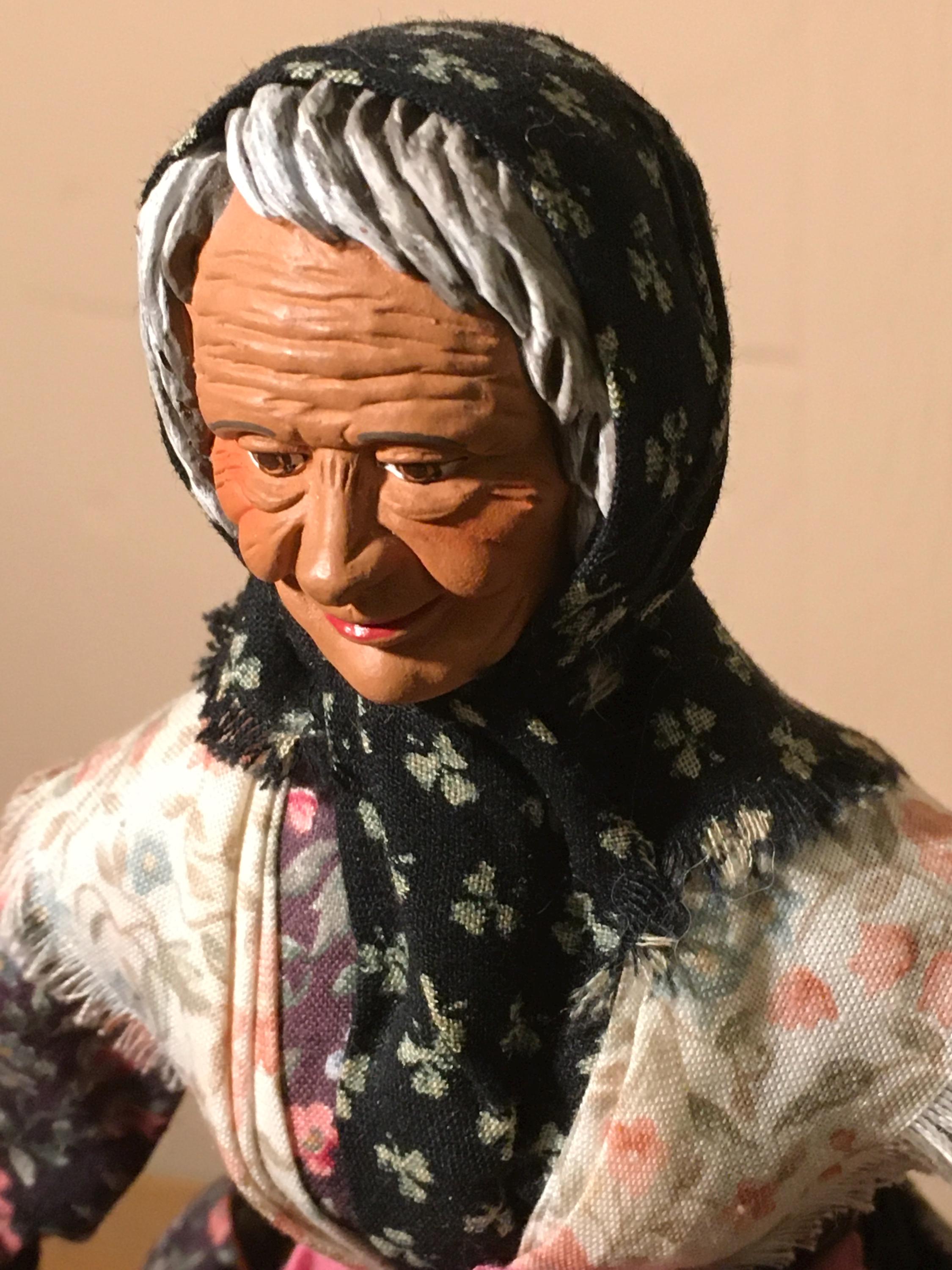 Vintage French Provencial Santon Clay Country Peasant Doll/ Statue Made ...