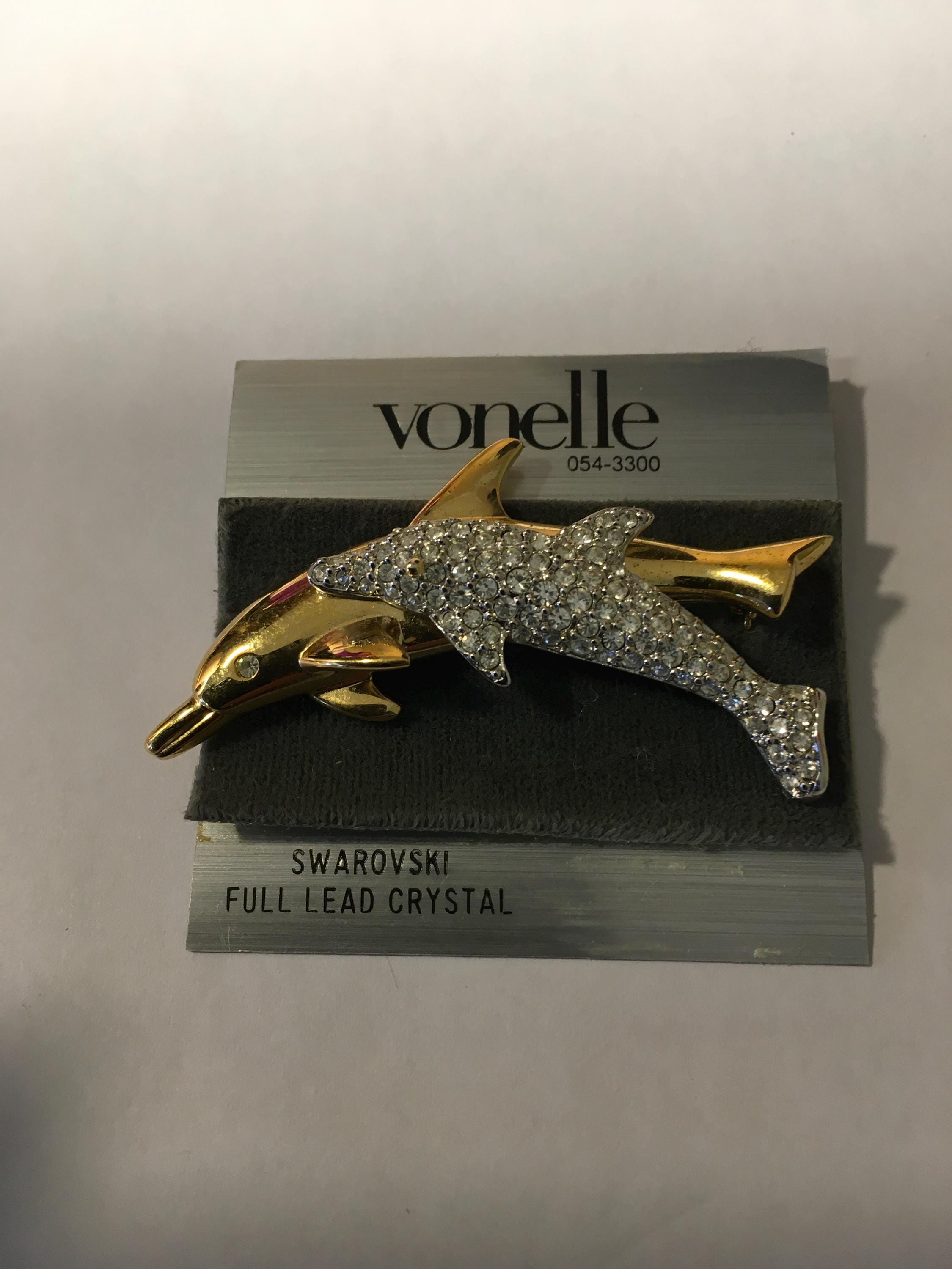 Swarovski Fish Brooch - Etsy