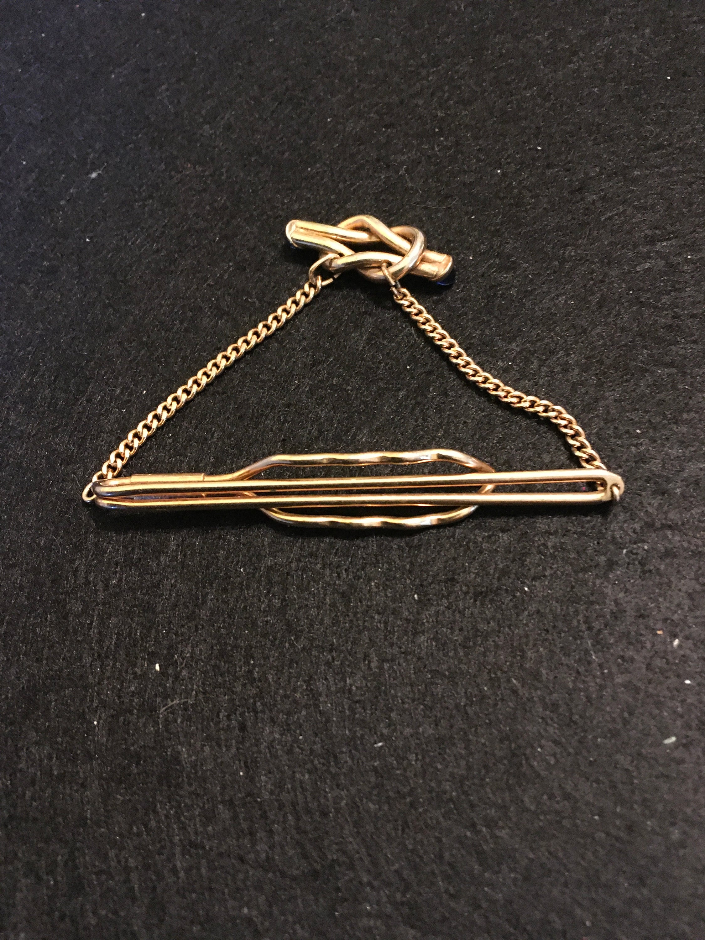 Fixe-cravate (tie Clasp) Anson Or Et Noir - Modèle 1216 - Occasion Bon état