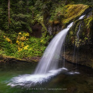 Iron Creek Falls / landscape color photograph, fine art, wall art, landscape photo, color photography, waterfall art, waterfall photo