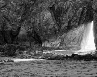Castle Cove Black and White Seascape Photography Print