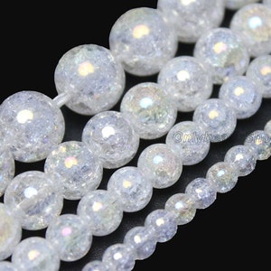 Yellow White Cracked Crystal,Smooth Quartz Round Beads,Loose Crystal Beads Supply,Wholesale Crystal Bead,DIY Gift-6mm 8mm 10mm 12mm-STN00172