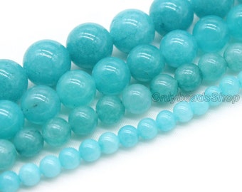 Ice Type Blue Chalcedony Beads,Loose Beads Supply,Healing Smooth Chalcedony Bead,Loose Beads for DIY Jewelry,Wholesale-4mm 6mm 8mm 10mm 12mm