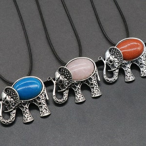宝石象ブローチ/ペンダント、マルチカラーブローチ/ペンダント、宝石ピン、女性へのギフト、ヒーリング宝石、卸売ブローチ/ペンダント-B1084