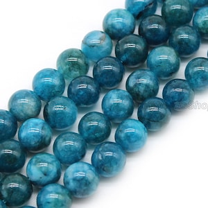 Natural Blue Apatite Beads,Loose Round Gemstone Beads,Healing Beads Supply,Wholesale Apatite Beads,Jewelry Making,DIY-6mm 8mm 10mm-STN00494