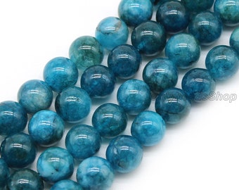 Natural Blue Apatite Beads,Loose Round Gemstone Beads,Healing Beads Supply,Wholesale Apatite Beads,Jewelry Making,DIY-6mm 8mm 10mm-STN00494