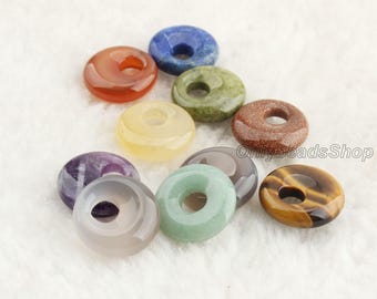 20mm 1PC Natural Gemstone Beads,Semi Precious Stone Beads,Healing Multi-colored Gemstone,Jewelry Making,Charm Supply,DIY Jewelry,Wholesale