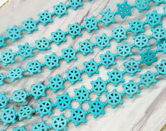 Artificial Rudder-shaped White/Blue Turquoise Beads Strand Supply,Wholesale Turquoise,DIY Jewelry,Gift