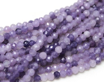 2-4MM Faceted Lilac Crystals Beads,Loose Purple Round Crystals Beads,Small Size Crystals Beads,Crystals for Jewelry Making,Wholesale-QM0076