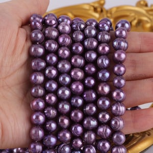 8-9mm Beautiful Dark Purple Natural Freshwater Pearl,Genuine Pearl Supply,High Quality Pearls,Jewelry Making,DIY Jewelry,Wholesale-BHY005-11