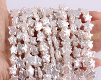 AAA Rare Natural White Five Pointed Shape Pearl Strand,Star Freshwater Pearls,Wholesale,DIY-AL001