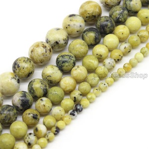 Grass Yellow Turquoise Beads,Healing Gemstone,High Quality Gemstone Beads Supply,Wholesale Loose Beads,Jewlery Making- 4mm 6mm 8mm 10mm 12mm
