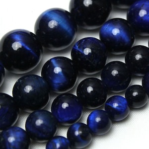 Lapis Lazuli Blue Color Tiger Eye Beads,Grade A Natural Gemstone Beads, Blue Tiger Eye Stone Beads,Wholesale-4mm 6mm 8mm 10mm 12mm-STN00114