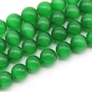 Green Gemstone,High Quality Cat Eye Stone Beads,Loose Gemstone Beads Supply,Wholesale Gemstone,Christmas Bead-4mm 6mm 8mm 10mm 12mm-STN00268