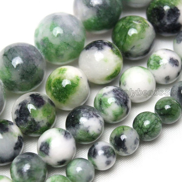 Unique Black ,White and Green Jade, Beautiful Persion Jade, HealingJade Strand, Wholesale Jade Stone Bead, DIY Jade Beads 6mm 8mm 10mm 12mm