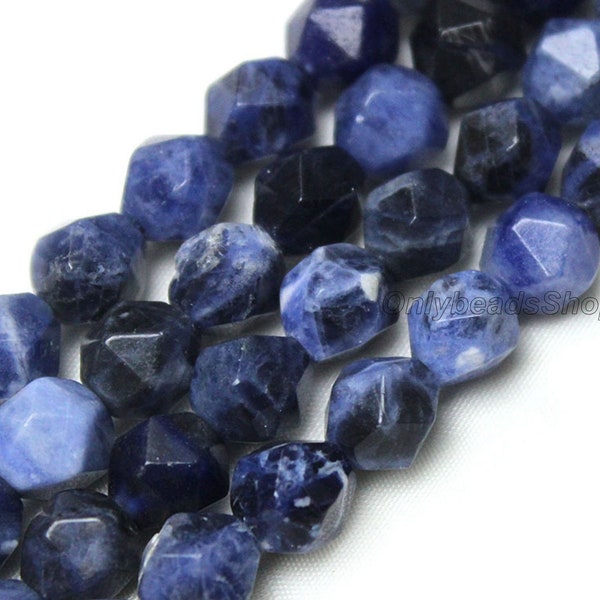 Dark Blue Veined Gemstone Beads,Diamond Faceted Gemstone,Rare Rhombus Gemstone Beads,DIY Loose Gemstone Beads,Jewelry Making 6mm 8mm 10mm