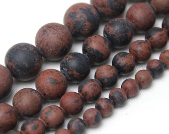Weathered Black and Red Gemstone, Matte Natueal Gemstone,Frosted Round Gemstone Beads,Gemstone Supply,DIY Beads 4mm 6mm 8mm 10mm 12mm-MS0091