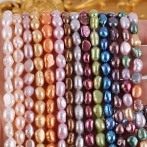 6-7mm Multi-colored Natural Freshwater Baroque Pearls,High Quality Nugget Pearls,Wholesale Loose Pearls Jewelry Making,DIY Jewelry-LN004
