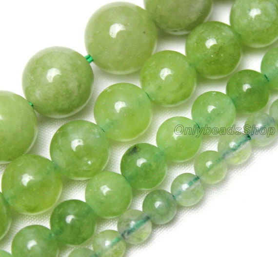 Olive Green Chalcedony Bead,Smooth Round Chalcedony Beads,Loose Green Beads Supply,Wholesale Round Chalcedony Bead,DIY Necklace-6mm 8mm 10mm