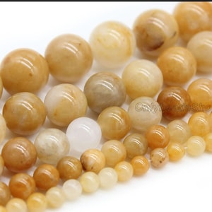 Yellow Aventurine,Healing Jade Beads, Natural Yellow Jade Beads,Energy Gemstone Beads Supply, Wholesale Jade Beads,DIY,15.5&#39;&#39; Full Strands