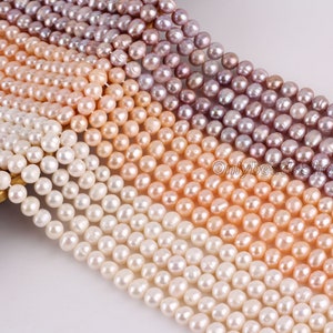 7-8mm Natural White Freshwater Pearl,Pink/Purple Freshwater Pearls,Round Loose Pearls Wholesale, Pearls Gift For Her,Wedding Pearls-BHY003