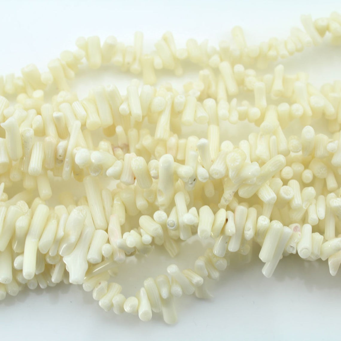 Whire Stick Coral Beads White Coral Beads White Bamboo Etsy