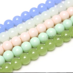 8mm Candy Crystal Round Loose Beads,Loose Crystal Bead,Green/Blue/Pink Crystal Bead for DIY Jewelry,Full Strand Beads Supply,Wholesale Bead