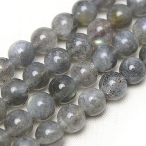 AAAAA Gray Moonstone Round Stone Beads,Healing Energy Gemstone for DIY Bracelet/Necklace Earring,Wholesale Beads-4mm 6mm 8mm 10mm-STN00201