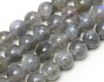 AAAAA Gray Moonstone Round Stone Beads,Healing Energy Gemstone for DIY Bracelet/Necklace Earring,Wholesale Beads-4mm 6mm 8mm 10mm-STN00201