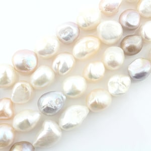 Colorful Freshwater Pearls,DIY Pearls Beads, 12-15MM Baroque Pearl Beads, High Grade Loose Freshwater Pearl Beads, Full Strand 15.5-16inchs