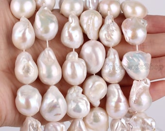 16-18x18-22mm Genuine Freshwater Baroque Pearls Strand Supply,Flameball Pearls for Jewelry Making,Gift-YHZ002-2