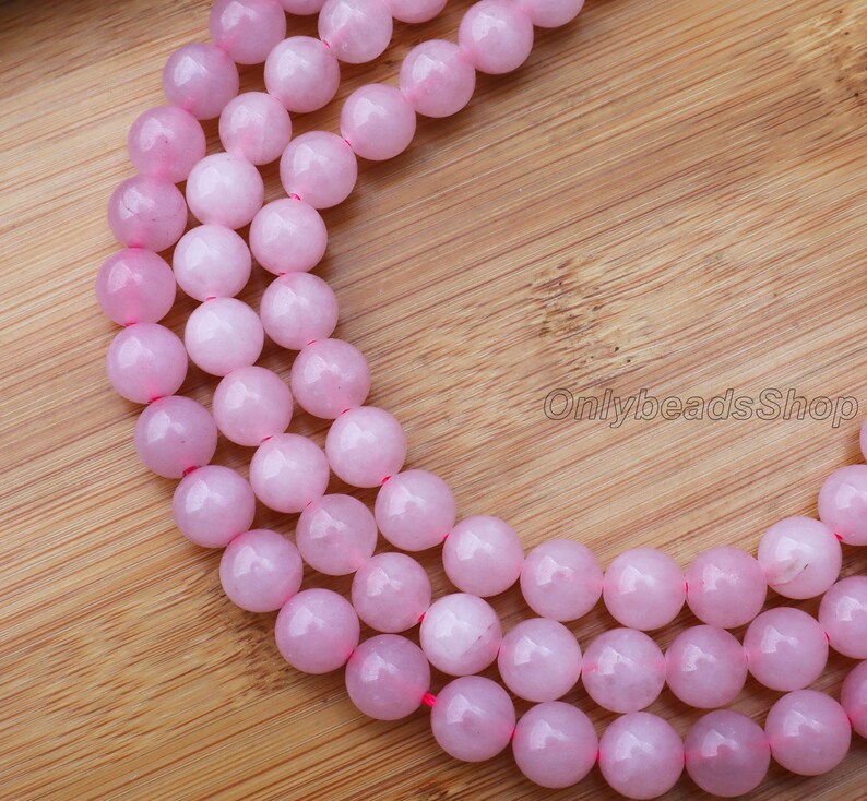 Watermeloenroze kristalkralen,voorraad gladde ronde edelsteenkralen,sieraden maken,doe-het-zelfcadeau-4/6/8/10 mm afbeelding 5